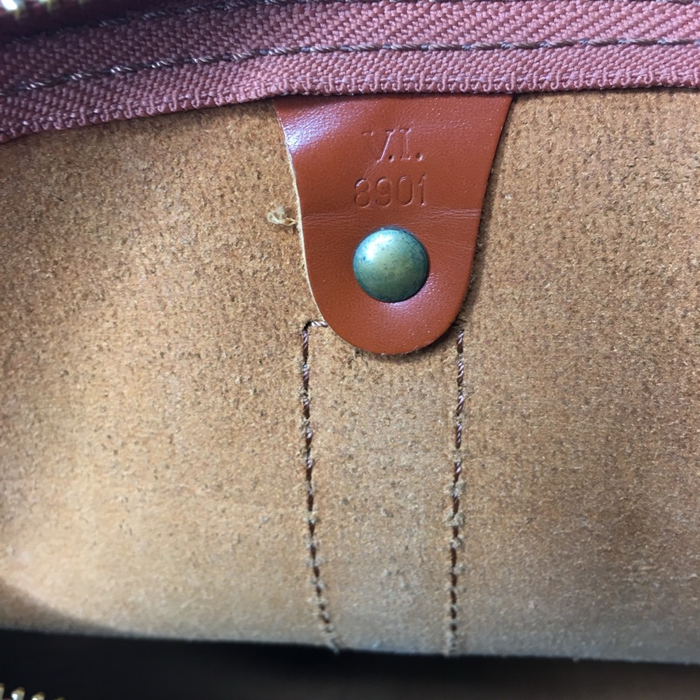Authentic Louis Vuitton unisex Keepall 50 travel bag brown leather - Picture 13 of 16